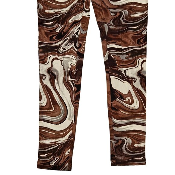 2/$35- Zoe + Phoebe Multi Swirl Print Cutout Leggings Small Women Size Small - Picture 4 of 7